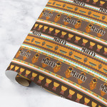 African Masks Wrapping Paper Roll - Medium - Matte