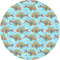 Mosaic Fish 1" Multipurpose Round Labels - Single Sticker