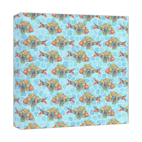 Custom Mosaic Fish Canvas Print - 12x12