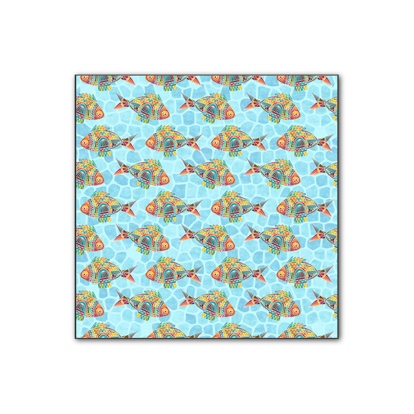 Custom Mosaic Fish Wood Print - 12x12