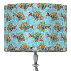 Mosaic Fish 16" Drum Lamp Shade - Fabric