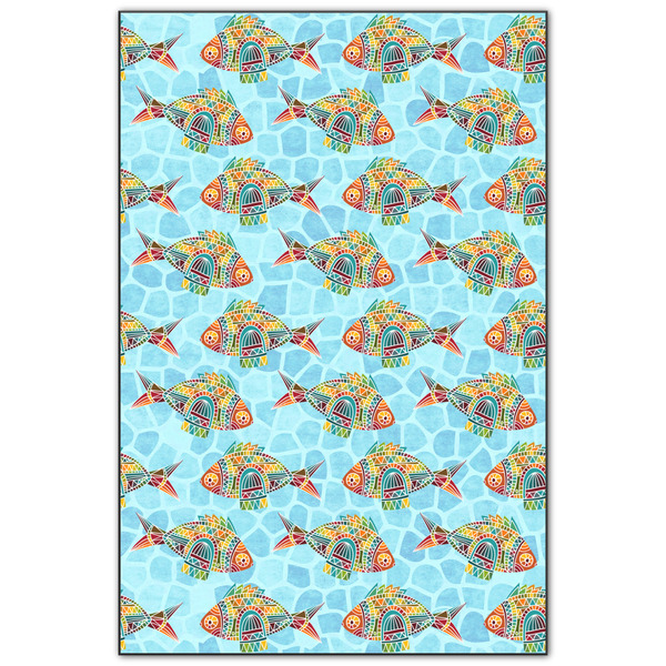 Custom Mosaic Fish Wood Print - 20x30