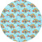 Mosaic Fish 3" Multipurpose Round Labels - Single Sticker