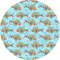 Mosaic Fish 4" Multipurpose Round Labels - Single Sticker