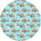 Mosaic Fish 5" Multipurpose Round Label - Single Sticker