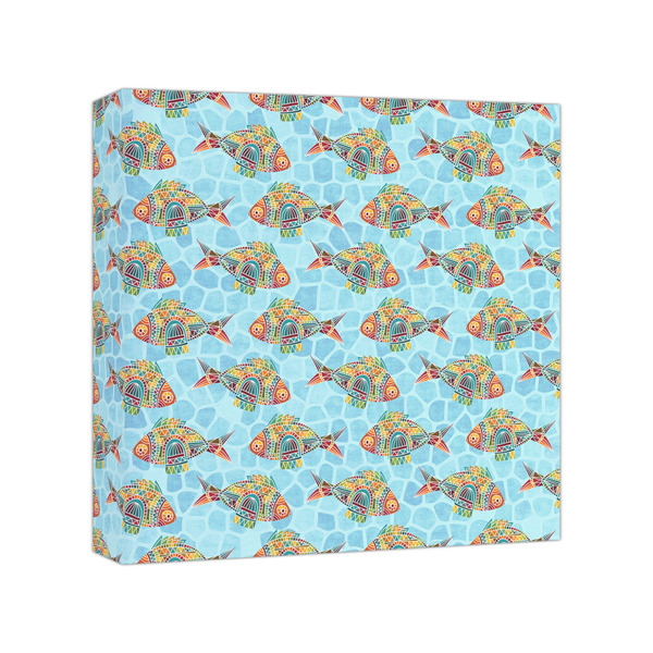 Custom Mosaic Fish Canvas Print - 8x8