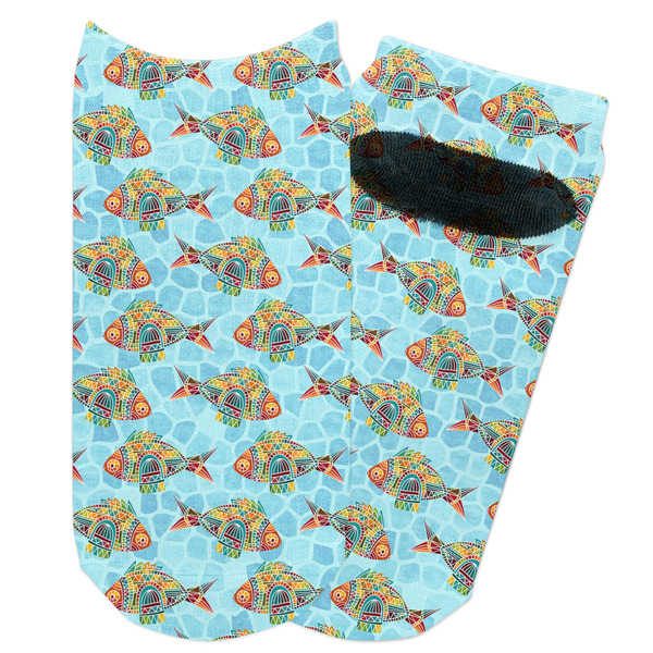 Custom Mosaic Fish Adult Ankle Socks