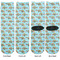 Mosaic Fish Adult Crew Socks - Double Pair - Front and Back - Apvl