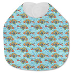 Mosaic Fish Jersey Knit Baby Bib