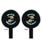 Mosaic Fish Black Plastic 7" Stir Stick - Double Sided - Round - Front & Back