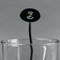 Mosaic Fish Black Plastic 7" Stir Stick - Oval - Main