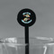 Mosaic Fish Black Plastic 7" Stir Stick - Round - Main