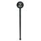 Mosaic Fish Black Plastic 7" Stir Stick - Round - Single Stick