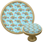 Mosaic Fish Cabinet Knob - Gold