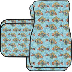 Mosaic Fish Car Floor Mats Set - 2 Front & 2 Back