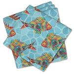 Mosaic Fish Cloth Cocktail Napkins - Set of 4