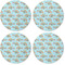 Mosaic Fish Coaster Round Rubber Back - Apvl