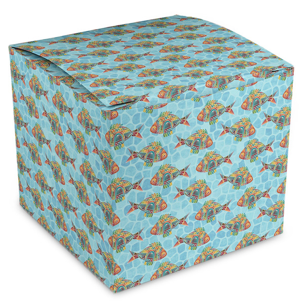 Custom Mosaic Fish Cube Favor Gift Boxes