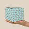 Mosaic Fish Cube Favor Gift Box - On Hand - Scale View