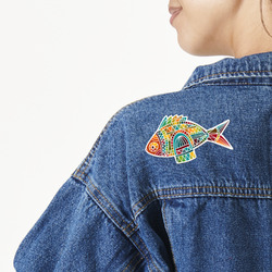 Mosaic Fish Twill Iron On Patch - Custom Shape