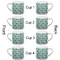 Mosaic Fish Espresso Cup - 6oz (Double Shot Set of 4) APPROVAL