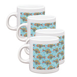 Mosaic Fish Single Shot Espresso Cups - Set of 4