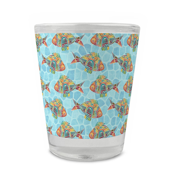 Custom Mosaic Fish Glass Shot Glass - 1.5 oz - Single