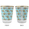 Mosaic Fish Glass Shot Glass - with gold rim - APPROVAL