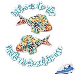 Mosaic Fish Graphic Iron On Transfer - Up to 4.5"x4.5"