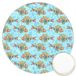 Mosaic Fish Printed Cookie Topper - 3.25"