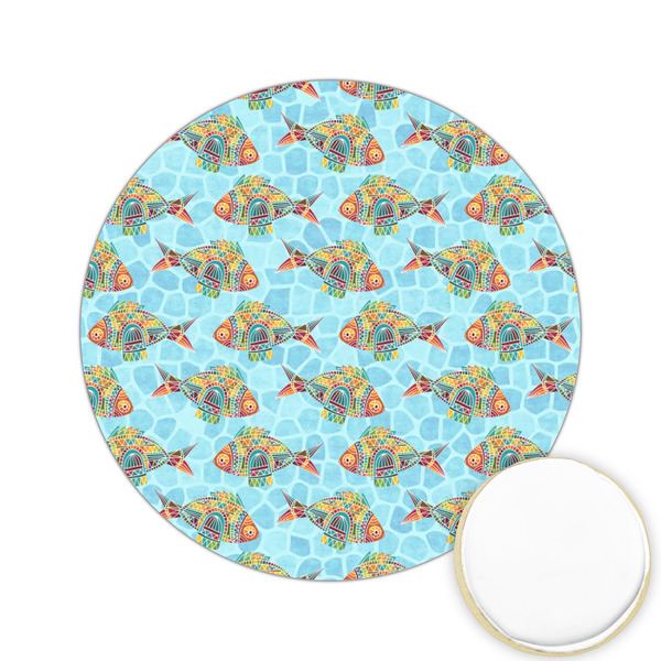 Custom Mosaic Fish Printed Cookie Topper - 2.15"