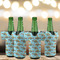 Mosaic Fish Jersey Bottle Cooler - Set of 4 - LIFESTYLE