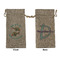 Mosaic Fish Large Burlap Gift Bags - Front & Back