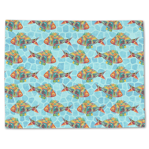 Custom Mosaic Fish Single-Sided Linen Placemat - Single