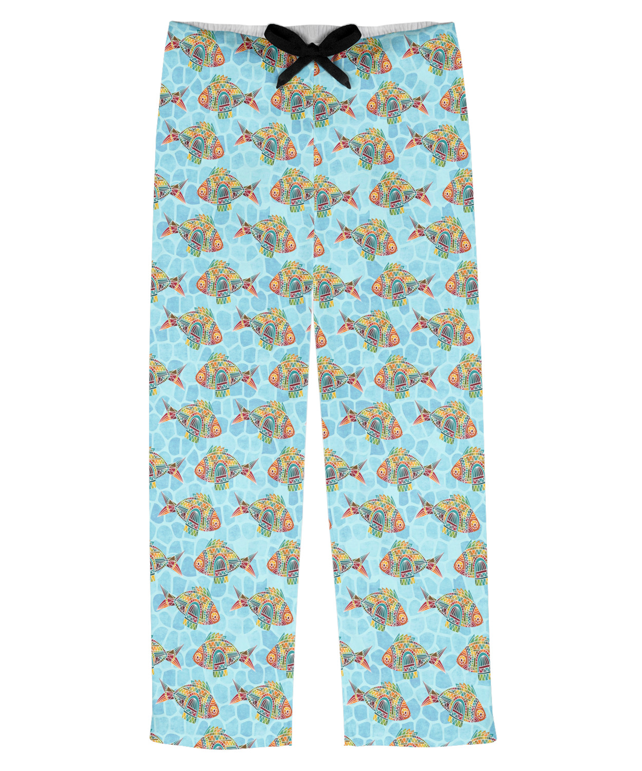 YouCustomizeIt Custom Mosaic Fish Mens Pajama Pants - XS