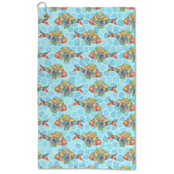 Mosaic Fish Microfiber Golf Towel