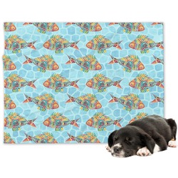 Mosaic Fish Dog Blanket - Large