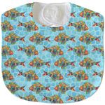 Mosaic Fish Velour Baby Bib