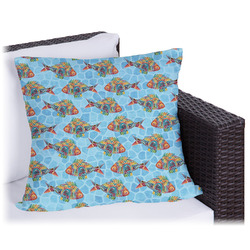 Mosaic Fish Outdoor Pillow