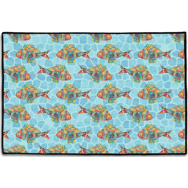 Custom Mosaic Fish Door Mat - 36"x24"