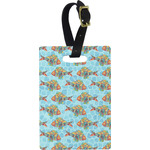 Mosaic Fish Plastic Luggage Tag - Rectangular