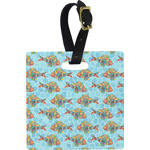 Mosaic Fish Plastic Luggage Tag - Square