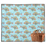 Mosaic Fish Outdoor Picnic Blanket