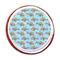 Mosaic Fish Printed Icing Circle - Medium - On Cookie