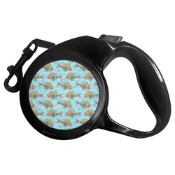 Mosaic Fish Retractable Dog Leash - Small