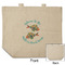 Mosaic Fish Reusable Cotton Grocery Bag - Front & Back View