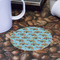 Mosaic Fish Round Paper Coaster - Front