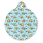 Mosaic Fish Round Pet ID Tag - Large