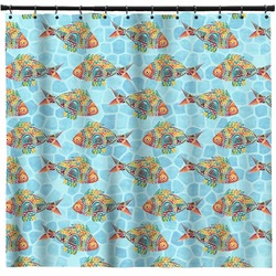 Mosaic Fish Shower Curtain - 71" x 74"