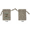 Mosaic Fish Small Burlap Gift Bag - Front Approval